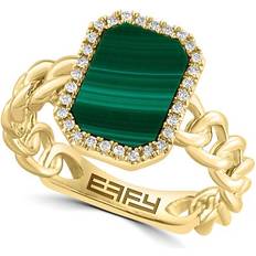 Malachite Rings Effy 14K Diamond & Malachite Ring