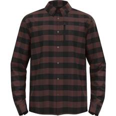 Flanell Oberteile Odlo Essential Long Sleeve Shirt Braun Mann