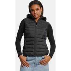 4XL - Donna Gilet Urban Classics Ultraleichte Pufferweste für Damen Schwarz