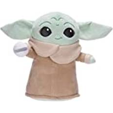 Envi Star Wars 30 cm (12 tum) Mandalorian mjuk leksak Baby Yoda plysch Grogu The Child (MANDALORIAN MED BALL)