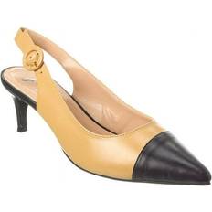 French Sole La Via, French Sole Skylar Leather Slingback Pump Beige