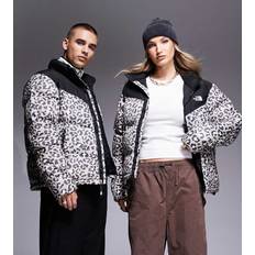 The North Face Unisex Jackets The North Face Saikuru logo puffer jacket in grey leopard print exclusive to ASOS-Multi