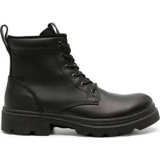 Ecco Boots ecco Grainer logo-embossed leather boots men Fabric/Rubber/Calf Leather Black