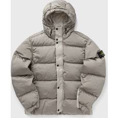 Stone Island NYLON METAL IN ECONYL HOODED DOWN JACKET men Down & Puffer Jackets beige in Größe:XXL