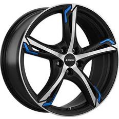 20" - 5/108 Autofelgen Ronal R62 Blue 8 5x20 5x108 ET50 Jetblack-Matt-Frontkopiert