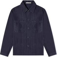 Norse Projects Men's Tyge Cotton Linen Overshirt Dark Navy