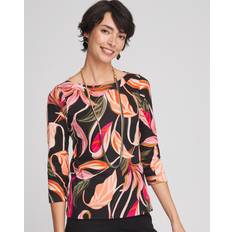 Tops Chico's Women's Orchid 3/4 Sleeve Tee in Black 8/10