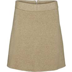 Guld Nederdele Vero Moda Gold Skater Nederdel, Silver Mink