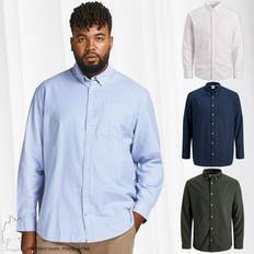 6XL - Homme Chemises Jack & Jones Men's plus shirt plain oversized business top