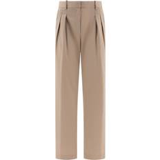 LouLou Studio Wide Leg Byxor - Beige