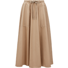 Moncler Jupes Moncler Cotton Poplin Maxi Skirt Light Beige (38 42)