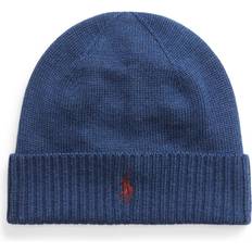 Blau - Herren Mützen Polo Ralph Lauren Merino Beanie Rustic Navy Heather