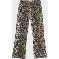 Leopard - Women Jeans Ganni Betzy Leopard Cropped Bootcut Jeans (27)