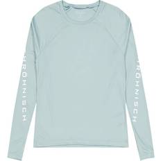 Röhnisch Active Logo Long Sleeve Silver Blue, Female, Tøj, Skjorter, Løb