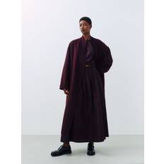 John Lewis Wrap Double Front Coat, Burgundy