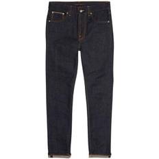 Clothing Nudie Jeans Lean Dean True Selvage Mid Waist Slim Tapered Fit Organic Selvedge - Noir