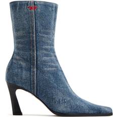 Diesel Boots Diesel D-Allas denim boots women Cotton/Cotton/Rubber Blue