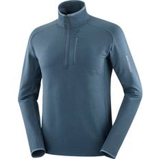 Salomon Herre Jakker Salomon Men's Essential Lightwarm Half Zip Midnight Navy