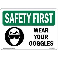 Office Supplies SignMission OSHA Safety First Sign 12 x 18 in.