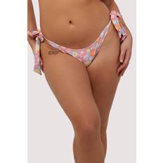 Clothing Wolf & Whistle Floral Tie Side Bikini Bottom
