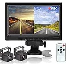 Camecho Backkamera 7 Tums Videobandspelare 2 Splitter