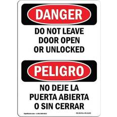 Office Supplies SignMission OSHA Danger Sign 12 x 18 in - Do Not Leave