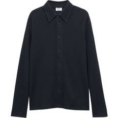 Filippa K Skjorter Filippa K Waffle Jersey Shirt - Black