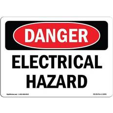 Office Supplies SignMission OSHA Danger Sign 12 x 18 in - Electrical Hazard