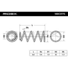 Ridex 2x Fahrwerksfeder Vorne für Volvo V50 545