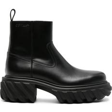 Off-White Boots Off-White Exploration Motor Stiefel Herren Leder/Kalbsleder/Gummi Schwarz