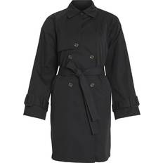 Vila Trenchcoat Taillengürtel für Damen Schwarz