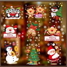 Window Film 9 Sheets Christmas Stickers - Double-side PVC Window Film