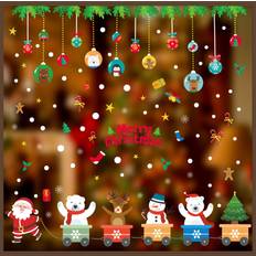 Window Film 9 Sheets Christmas Stickers - Double-side PVC Window Film