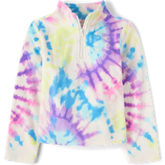 Fleece Garments The Children's Place Girl's Print Microfleece Half Zip Pullover - Multicolour