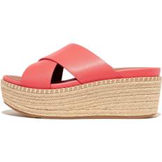 Fitflop Slides Fitflop Women's Espadrille Wedge Cross Sandalen - Coraal