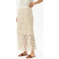 IN FRONT Embroidered Skirt Nature - Beige