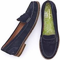 Suede Loafers Moshulu Dark Blue Classic Suede Penny Loafers Women's Petrel Suede