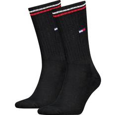 Tommy Hilfiger Unisex Strømper Tommy Hilfiger Uni TJ Iconic Crew Socks 2-pak - Black