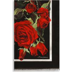 Dolce & Gabbana Pink Scarfs Dolce & Gabbana Printed rose modal and silk scarf multicolor ONE