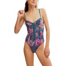 Multicolore Lingerie sculptante Free People Night Rhythm Printed Bodysuit by Intimately in Deep Lagoon Combo