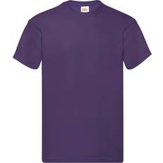 Clothing Fruit of the Loom Mens Original Short Sleeve T-Shirt PC124 Purple Purple