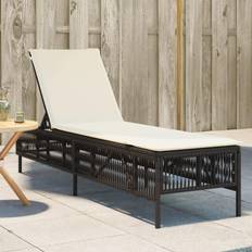 Polyrattan Solsenge vidaXL Liggestol Med Hynde Polyrattan Brun