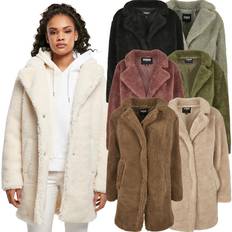 5XL Mäntel Urban Classics Oversized Sherpa Parka Beige Frau