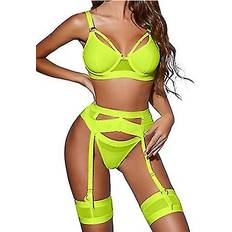 (Sexy Lingerie Set For Women Piece Bra And Panty Set With Garter Belt Strappy Lingerie Set With Thigh Cuffs) Sexy Lingerie Set For Women Piece Bra And Panty Set With Garter Belt Strappy Lingerie Set With Thigh Cuffs