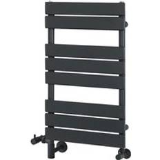 Heated Towel Rails Milano Modern Anthracite Flat Panel Electric Heated Towel Rail 825 mm x 450 mm