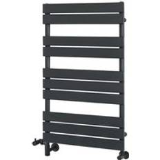 Heated Towel Rails Milano Modern Anthracite Flat Panel Electric Heated Towel Rail Radiator 975 mm x 600 mm