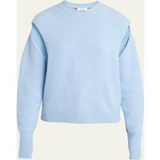 Ferragamo Women Sweaters Ferragamo Women Layered cashmere sweater Blue