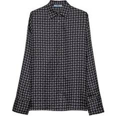 Prada Women Shirts Prada Printed Twill Silk Shirt