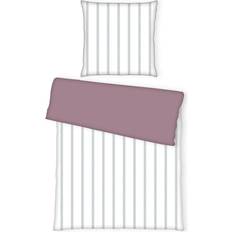 Heimtextilien Tom Tailor Satin Bettwäsche MIG 80 x 200 cm - Weiß, Mauve, Salbeigrün Bettbezug Violett