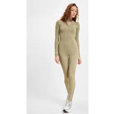 XS Combinaisons Sixth June Rib Fitted Jumpsuit Khaki